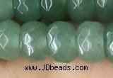CRB5156 15.5 inches 5*8mm faceted rondelle green aventurine beads