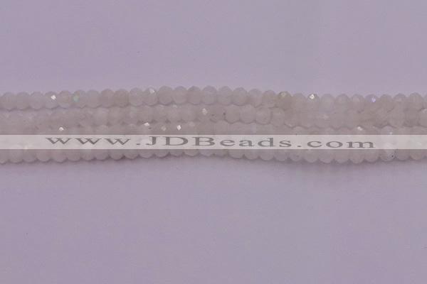 CRB712 15.5 inches 3*4mm faceted rondelle white moonstone beads