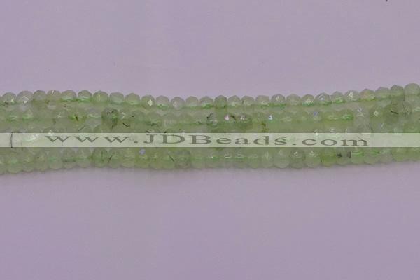 CRB724 15.5 inches 3*5mm faceted rondelle prehnite gemstone beads