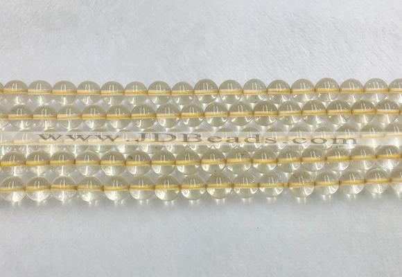 CRBS06 15 inches 6mm round citrine gemstone beads wholesale