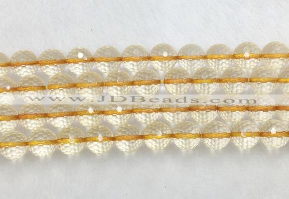 CRBS20 15 inches 14mm faceted round citrine beads wholesale