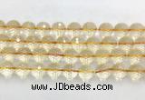 CRBS21 15 inches 16mm faceted round citrine beads wholesale