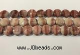 CRC1070 15.5 inches 20mm flat round rhodochrosite beads
