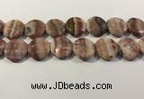 CRC1073 15.5 inches 25mm flat round rhodochrosite beads