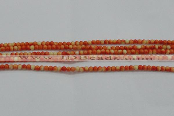 CRF437 15.5 inches 3mm round dyed rain flower stone beads wholesale