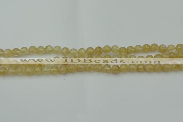 CRO1020 15.5 inches 4mm round yellow watermelon quartz beads