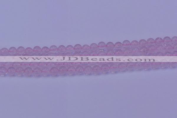 CRQ201 15.5 inches 6mm round Mozambique rose quartz beads