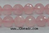 CRQ31 15.5 inches 12mm faceted round natural rose quartz beads