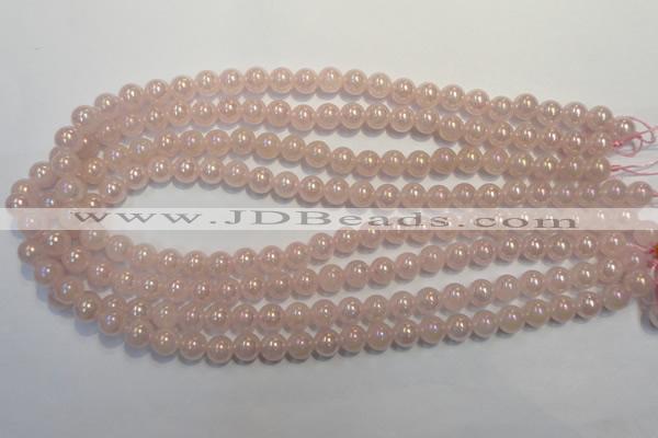 CRQ502 15.5 inches 8mm round AB-color rose quartz beads