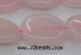 CRQ613 15.5 inches 18*25mm oval rose quartz beads wholesale
