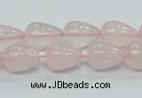 CRQ64 15.5 inches 10*14mm teardrop natural rose quartz beads wholesale