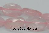 CRQ92 15.5 inches 18*25mm faceted oval natural rose quartz beads