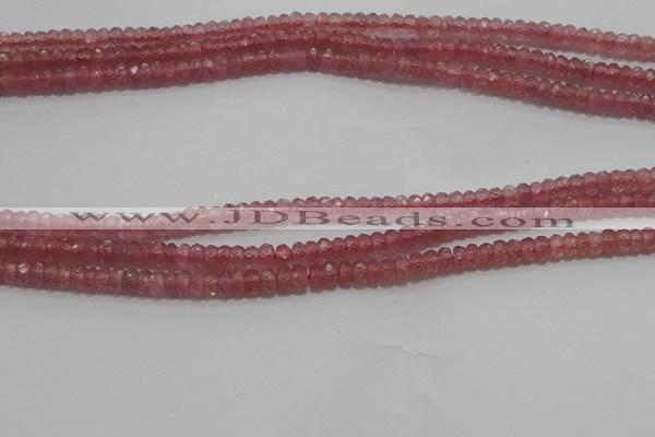 CRZ1100 15.5 inches 2*4mm faceted rondelle AAA+ grade ruby beads