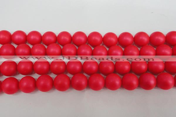 CSB1309 15.5 inches 12mm matte round shell pearl beads wholesale