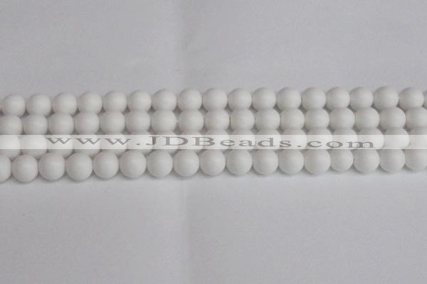 CSB1353 15.5 inches 10mm matte round shell pearl beads wholesale