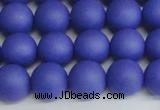 CSB1413 15.5 inches 10mm matte round shell pearl beads wholesale