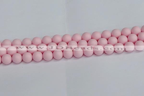 CSB1624 15.5 inches 12mm round matte shell pearl beads wholesale