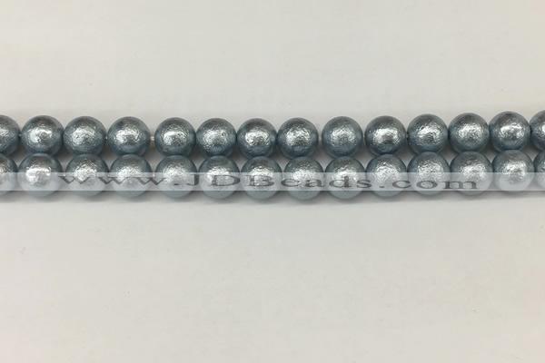 CSB2282 15.5 inches 8mm round wrinkled shell pearl beads wholesale