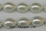 CSB868 15.5 inches 12*16mm teardrop shell pearl beads wholesale