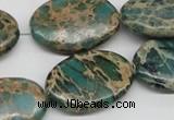 CSE5012 15.5 inches 20*30mm oval natural sea sediment jasper beads