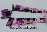 CTD1987 Top drilled 10*25mm - 12*50mm sticks agate gemstone beads