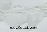 CTD628 Top drilled 15*20mm - 30*40mm freeform white crystal beads