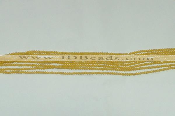 CTG118 15.5 inches 2mm round tiny yellow jade beads wholesale
