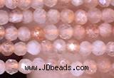 CTG1455 15.5 inches 2mm faceted round sunstone beads wholesale