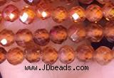 CTG1512 15.5 inches 3mm faceted round garnet beads wholesale