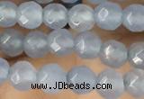 CTG2530 15.5 inches 4mm faceted round agate beads wholesale