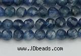CTG557 15.5 inches 4mm faceted round tiny blue kyanite beads