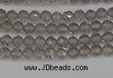 CTG638 15.5 inches 3mm faceted round ice black obsidian beads
