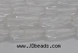 CTR70 15.5 inches 6*16mm faceted teardrop white crystal beads