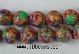 CTU1054 15.5 inches 12mm round synthetic turquoise beads wholesale
