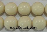 CTU1438 15.5 inches 18mm round synthetic turquoise beads