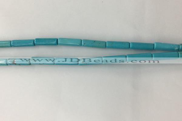 CWB915 15.5 inches 4*13mm tube howlite turquoise beads wholesale