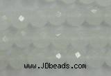 CWH04 15.5 inches 10mm faceted round white jade beads wholesale