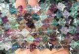 FGBS292 15 inches 8*8mm carved cube fluorite gemstone beads