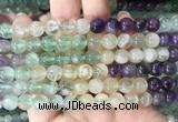 FLBS36 15 inches 8mm round colorful fluorite beads wholesale