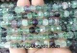 FLBS39 15 inches 4*6mm - 5*8mm faceted nuggets fluorite beads wholesale