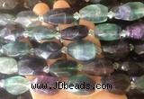 FLBS57 15 inches 12*16mm - 15*20mm faceted nuggets fluorite beads