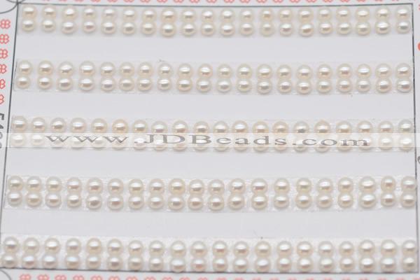 FWP450 half-drilled 3-3.5mm bread freshwater pearl beads