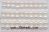 FWP462 half-drilled 9-9.5mm bread freshwater pearl beads
