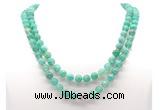 GMN8016 18 - 36 inches 8mm, 10mm peafowl agate 54, 108 beads mala necklaces