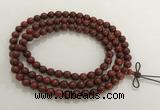 GNBS23 4mm red sandalwood 216 mala beads wrap bracelet necklace