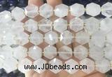 HABS16 15 inches 12mm faceted hexagon Angola crystal quartz beads wholesale