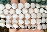 HGBS127 15 inches 12mm faceted heart white moonstone beads wholesale