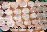 HGBS136 15 inches 15mm heart Rose quartz beads wholesale