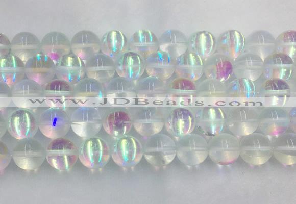 LSBS157 15 inches 16mm round synthetic moonstone gemstone beads wholesale