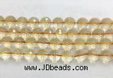 LSBS162 15 inches 16mm faceted round citrine gemstone beads wholesale